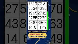 🔢 Same Numbers Puzzle | Shorts Archive  553-560