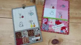 fabric wall organizer/letter holder/DIY /quilt/embroidery/