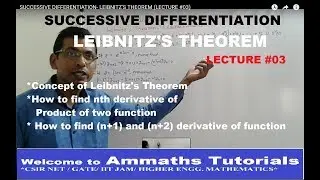#03 SUCCESSIVE DIFFERENTIATION- LEIBNITZ'S THEOREM  | nth derivative of function in hindi