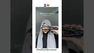 Round Face Hijab Tutorial #hijab #islamicshorts #tutorial