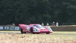 How to start a Porsche 917?Rev's (Exhaust Flames) & Track action Sounds