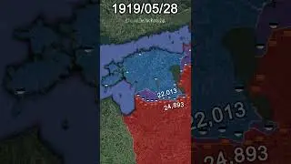 Estonian War of Independence (1918) *Every Day with Units* #shorts #animation #map