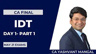 FULL ENGLISH Indirect tax GST lecture    CA Final New Batch    May 2021 & November 2021    Part 1