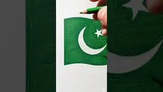 PakistanFlag #FlagDrawing #ColorPencilArt #PakistanArt #FlagOfPakistan #ArtShorts #DrawingShorts