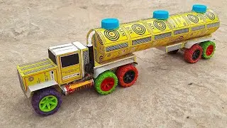 How To Make Matchbox Tank Trailer Truck At Home - Mack Super-Liner Fuel Truck from DC Motor