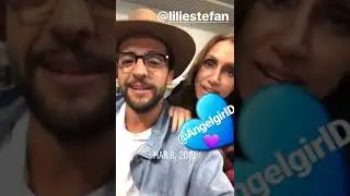 Piero Barone and Lily Estefan after filming the new video ilvolo 1