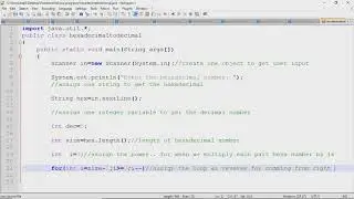 How to write the java program to convert from the hexadecimal to decimal number?