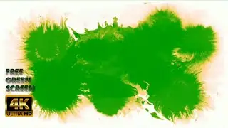 Amazing Ink Splatter Green Screen Overlay Free