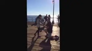 Alex McDuffie and Monica Murillo proposal on the Santa Monica Pier
