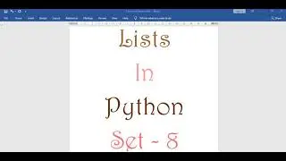 Python - Lists - O - Traversing a List using Loops