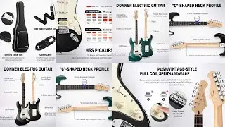 Donner DST-400 Full-Size S-Style ST Electric Guitar Kit Seeker Series Solid Alder Body H-S-S Pickup