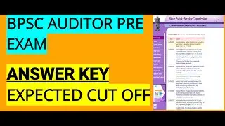 BPSC AUDITOR PRE  EXAM ANSWER KEY #29 #Aug 2021 PART 1 #BPSC #AUDITOR #ANSWER #Key #SarkariNaukri