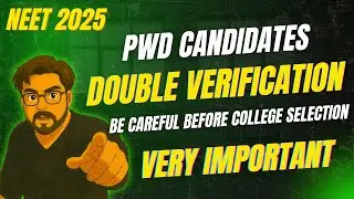 List Of Colleges Where Double Verification Happens PwD Candidates Neet 2025 SVP Institute Vicky Sir