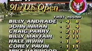 1991 US Open golf round 1 - disaster for Billy Andrade