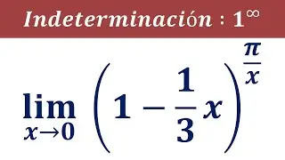 Cómo Resolver Límite con Indeterminación 1 elevado a Infinito Usando Logaritmos y Regla de L'Hôpital