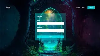 Develop HTML CSS Glass Website - Login page