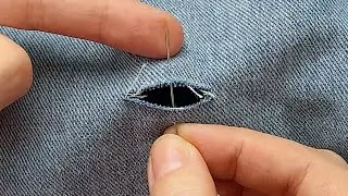 🧵 How to Invisibly Fix a Hole in Jeans &mdash; Genius Denim Hack!