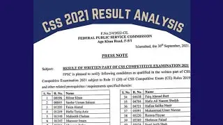 CSS 2021 Result Analysis