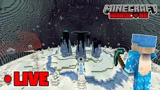 Hardcore Minecraft LIVE - Winter MEGABUILD work (21.4k + day world)
