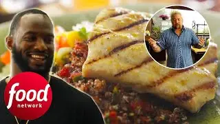 Guy Prepares A Lean Mojo Mahi-Mahi With Marcel Reece | Guy's Big Bites