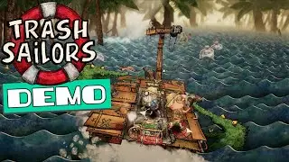Trash Sailors - Full Demo Gameplay (Hand-drawn Raft Inspired Co-op Sailing Game)