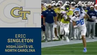 Georgia Tech WR Eric Singleton Jr. Highlights vs. North Carolina