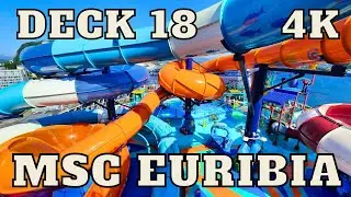 MSC  EURIBIA - Walking the Deck 18 - ship tour - 4K