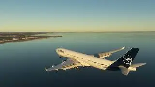 Lufthansa A340 Morning Arrival at Copenhagen