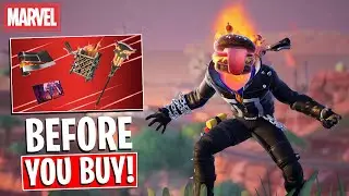 Геймплей и комбо GHOST RI-DURRR! Перед покупкой (Fortnite x Marvel)