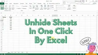 Magic Tips | How to UNHIDE multiple SHEETS with ONE CLICK in Excel Hindi