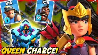 TH13 Queen Charge Hybrid Attack Strategy 2025 | Coc Hybrid Attack Th13 (Clash of Clans)