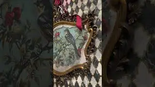 Элегантное преображение зеркала своими руками | НОВИНКА: декупажное волокно Velvet Nest от Redesign!