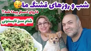 ولاگ روزمرگی من و همسر در خانه و طرز تهیه سالاد سبزیجات تابستانه 😋