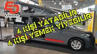 KARAVANDA 2026 SENENİN BOMBASI WV CADDY 4 KİŞİ YATABİLİR 4 KİŞİ YEMEK YİYEBİLİR