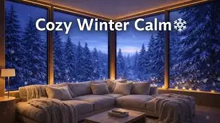 Cozy Winter Window ❄️ | Snowfall Forest Ambience for Deep Sleep, Relaxation & Calm Nights