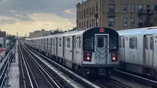 (7) Lcl (7X) Exp Train Action at 90th Street-Elmhurst Avenue.