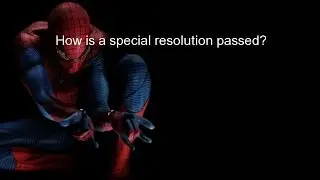 How is a special resolution passed?