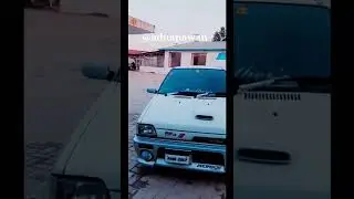 Suzuki Mehran in white colour euro to fully modified
