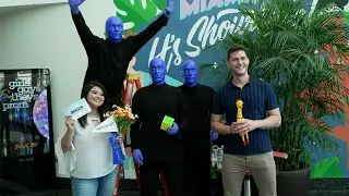 Watch how the Blue Man Group sabotage this interview!