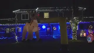 SAVE THE INFLATABLES | As wind move in, Christmas lovers secure decorations