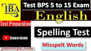 Error in Spelling MCQ Correct Spelling Sukkur IBA Screening Test Guide for Error detection | NTS