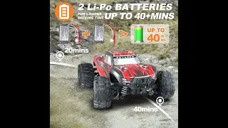 GUOKAI 1:18 Scale Fast RC Cars, Upgraded Remote Control Car for Boys All Terrain, High Speed 25MPH