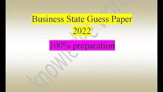 I com Part 2 Business Statistics Guess Paper 100% marks guarenty