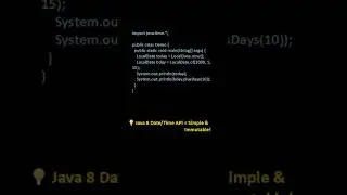 Java 8 Date & Time API Explained in 25 Seconds! ⏰ | Java 8 Features #shorts #viral #java