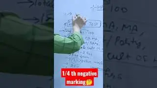 1/4 th negative marking #hpsc #hpscpgt #hpscexam #exampattern2023 #shorts #shortfeed #shortvideo