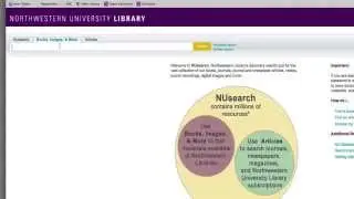 Finding a Book at the Library AKA Using NUsearch