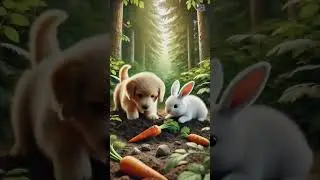 #Rabbit rescue baby dog their journey 🐰🐶🌄