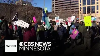 Hundreds gather for another ICE protest in downtown Minneapolis