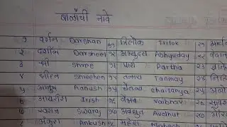 unique baby names| बाळांची सुंदर मराठी नावे | Cute baby boy names 