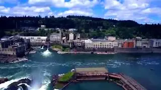 Oregon City   Arch Bridge   Willamette Falls by Drone